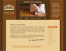 Tablet Screenshot of northhillspodiatry.com